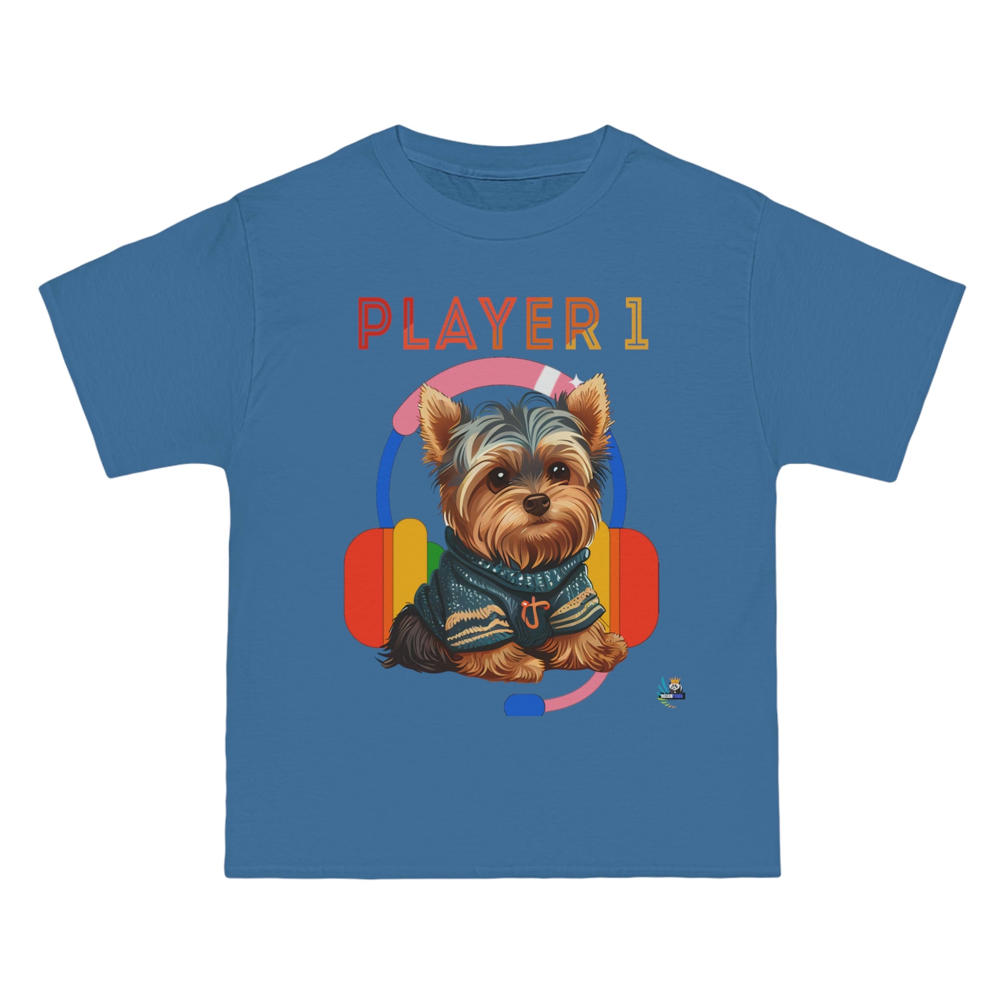 Player 1 Yorkie Heavyweight Unisex Gaming Tee