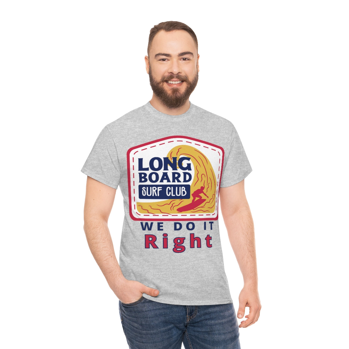 long board surf club heavyweight tee