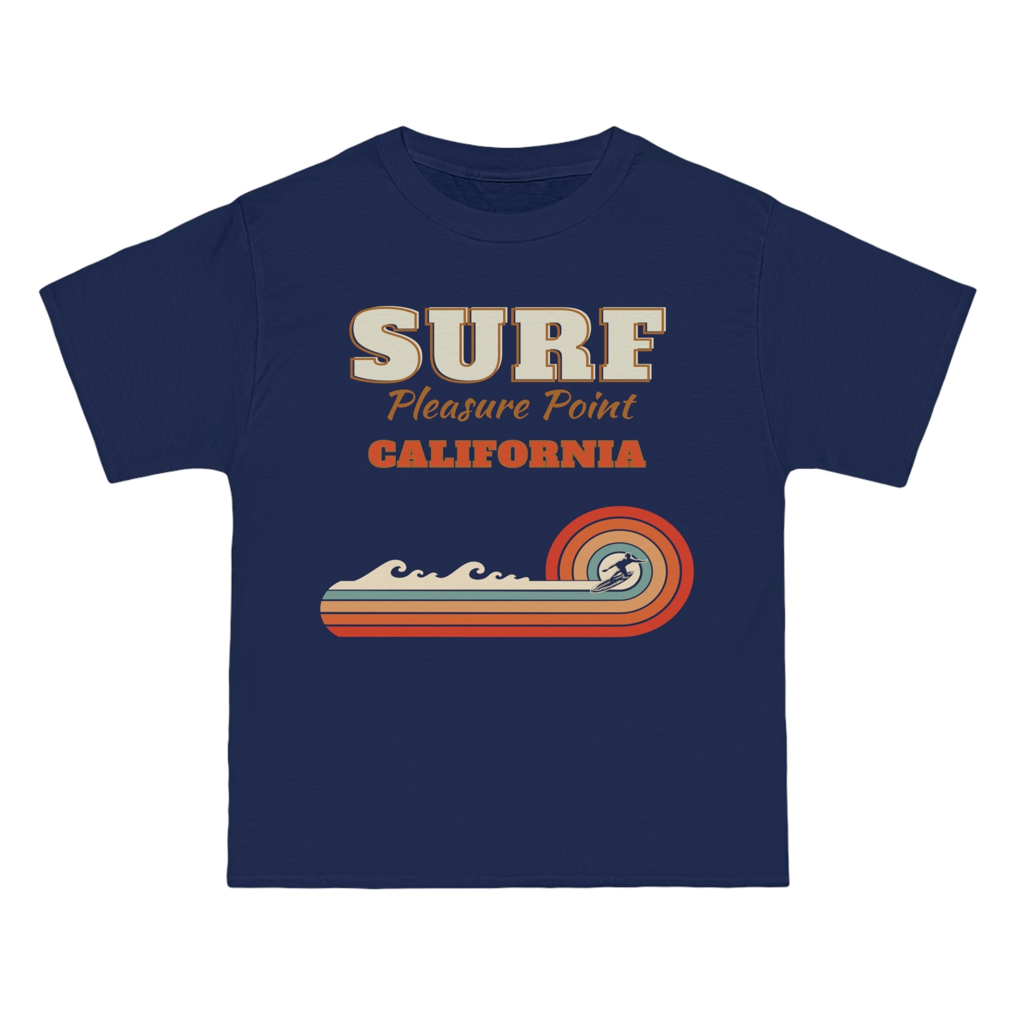 Surf Pleasure Point Vintage Rainbow Stripe Heavyweight Tee