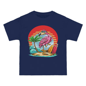 La Vida Flamingo Surfing Heavyweight Tee