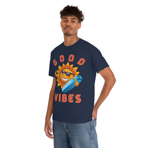 good vibes sunshine surfer heavyweight tee