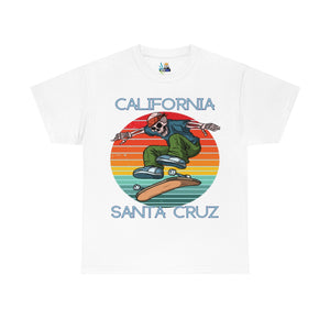 skate santa cruz skeleton bandana heavyweight tee