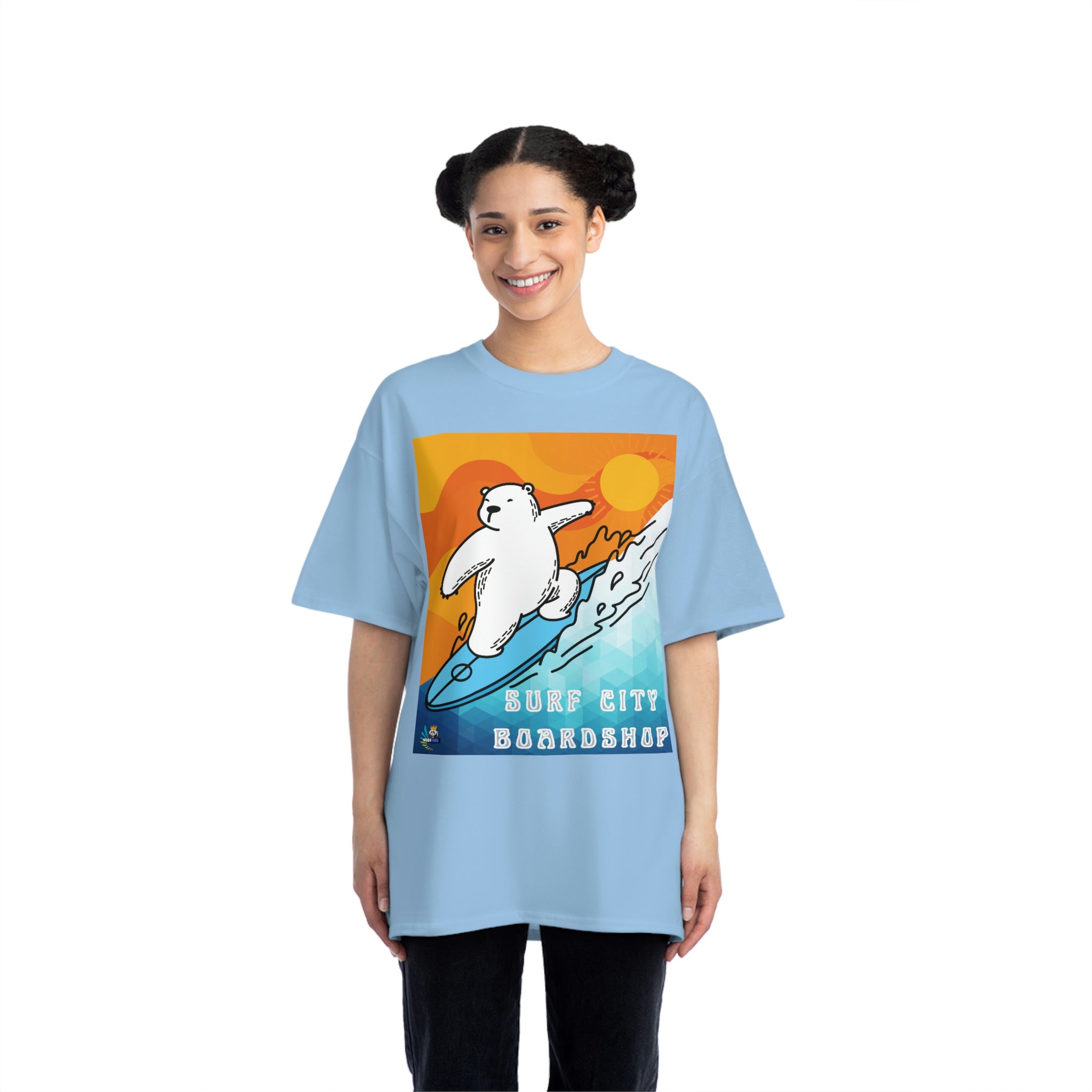 Surf City Boardshop Polar Bear Mascot Sunset Edition Heavyweight Tee