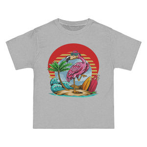 La Vida Flamingo Surfing Heavyweight Tee