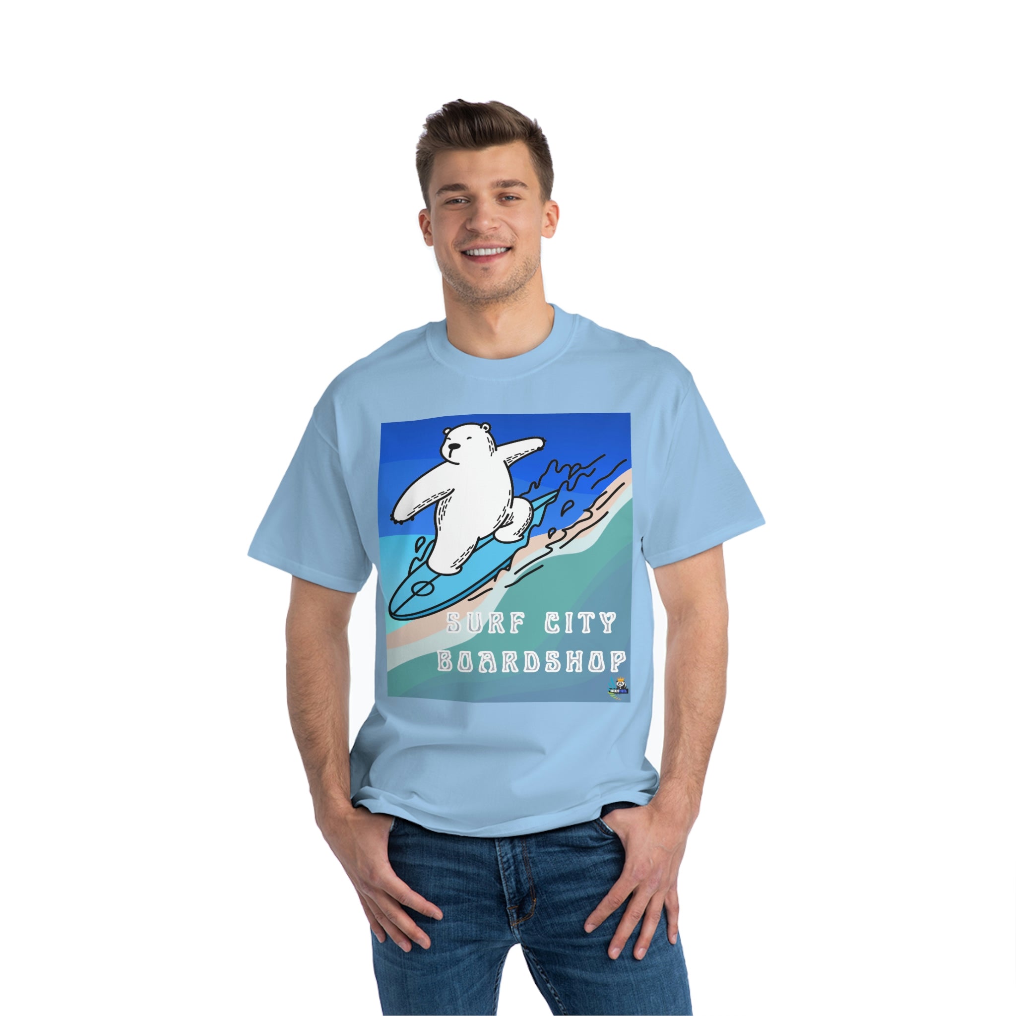 Surf City Boardshop Polar Bear Mascot Heavyweight Tee