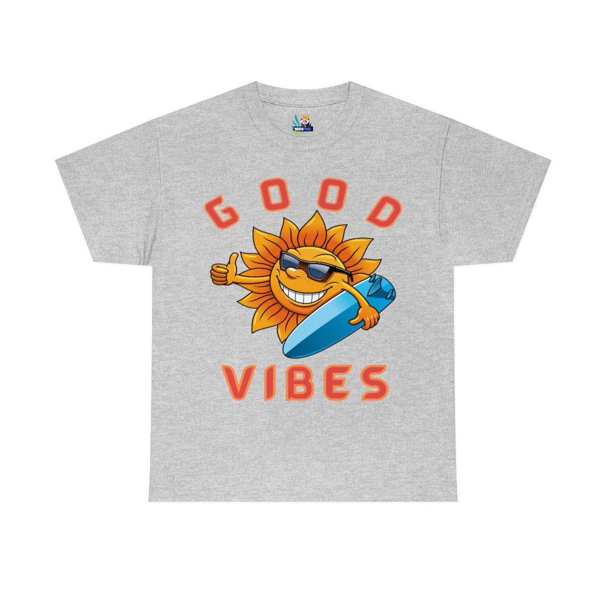 good vibes sunshine surfer heavyweight tee