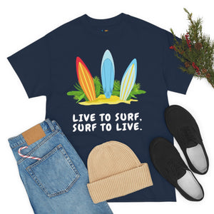 living the dream dinosaur surfer heavyweight tee