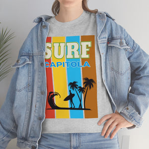 surf capitola rainbow stripe heavyweight tee