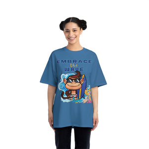 Embrace the Wave Monkey Surfer Heavyweight Tee