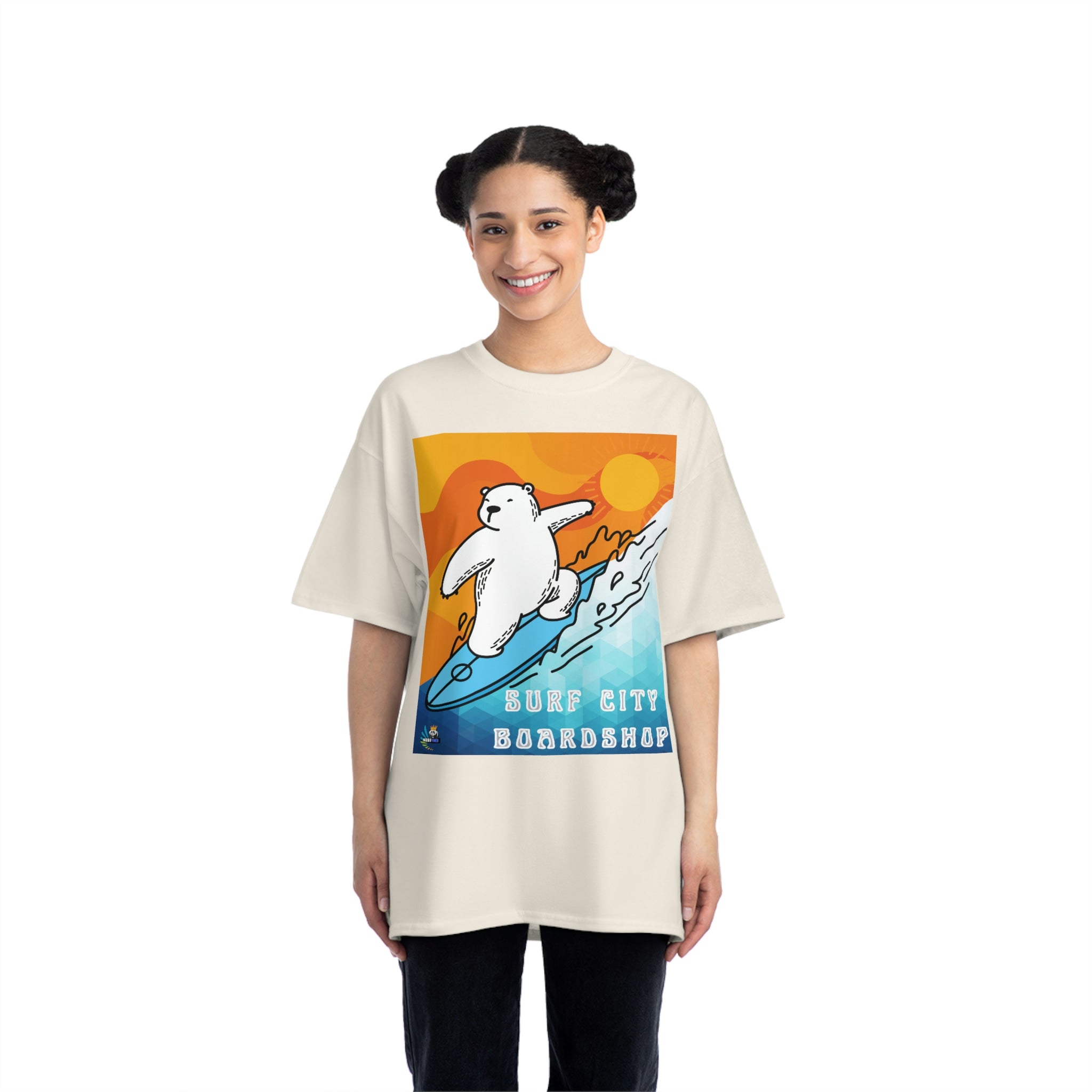 Surf City Boardshop Polar Bear Mascot Sunset Edition Heavyweight Tee