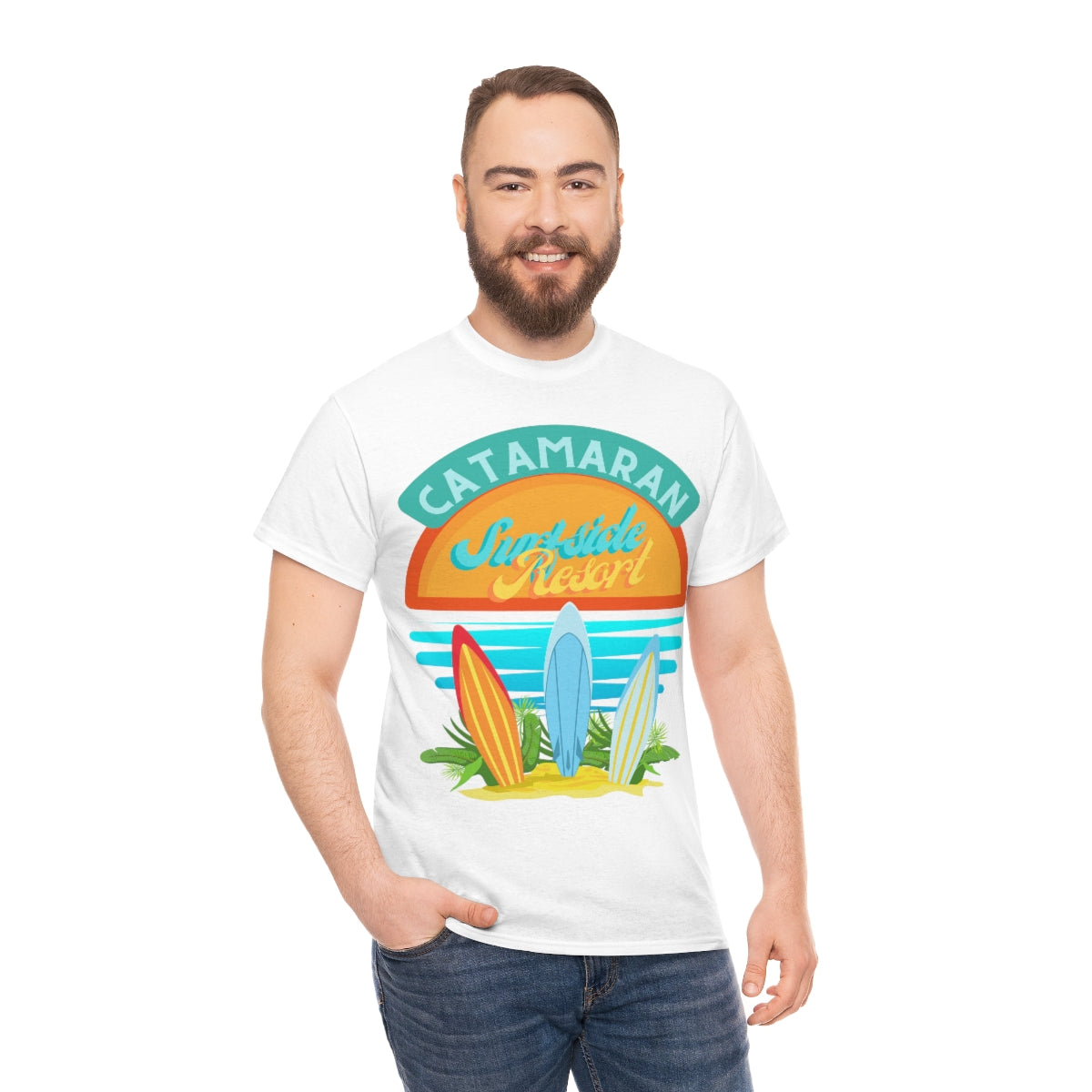 catamaran surfside resort heavyweight tee