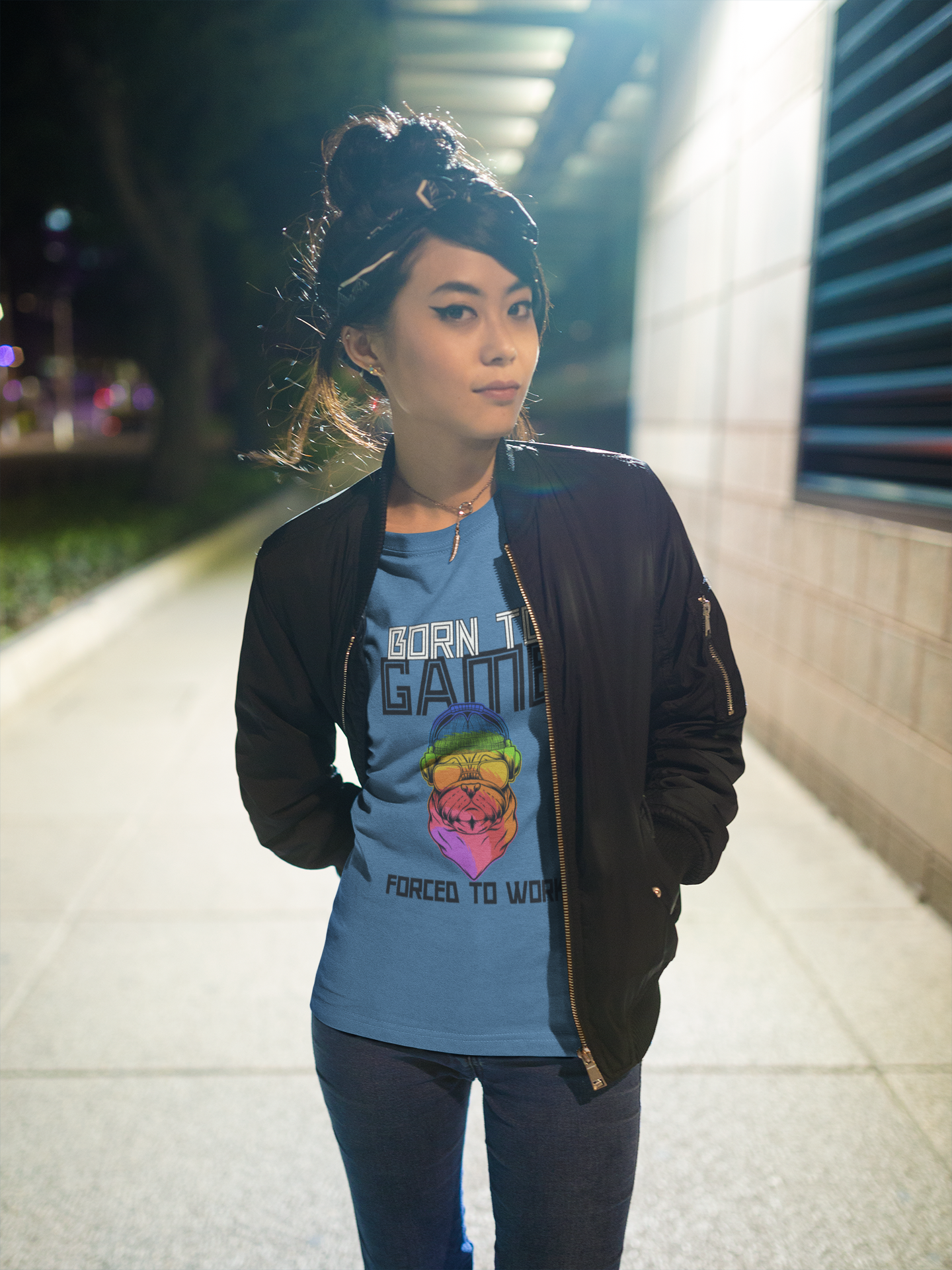 Born to Game Bulldog Edition Heavyweight Unisex Gaming Tee