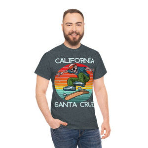 skate santa cruz skeleton bandana heavyweight tee