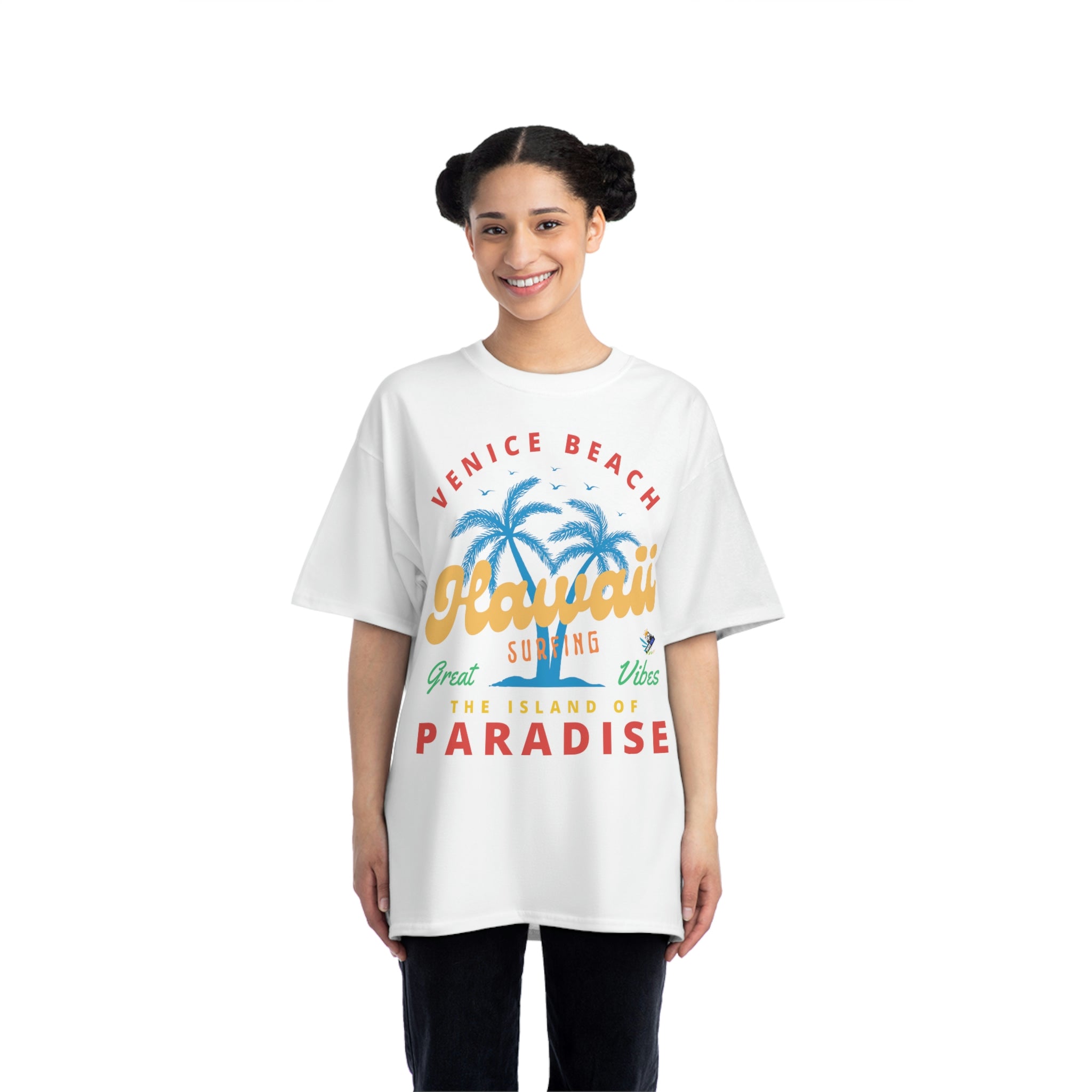 Waikiki Hawaii Surfing Heavyweight Tee