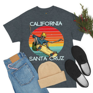 skate santa cruz skeleton beanie heavyweight tee