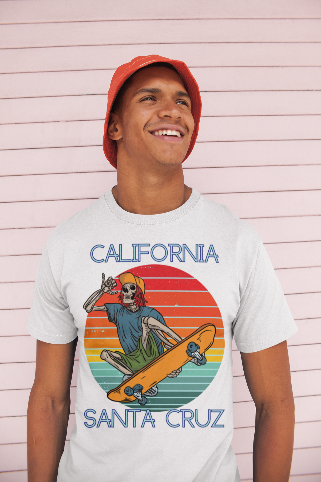 skate santa cruz skeleton snapback heavyweight tee