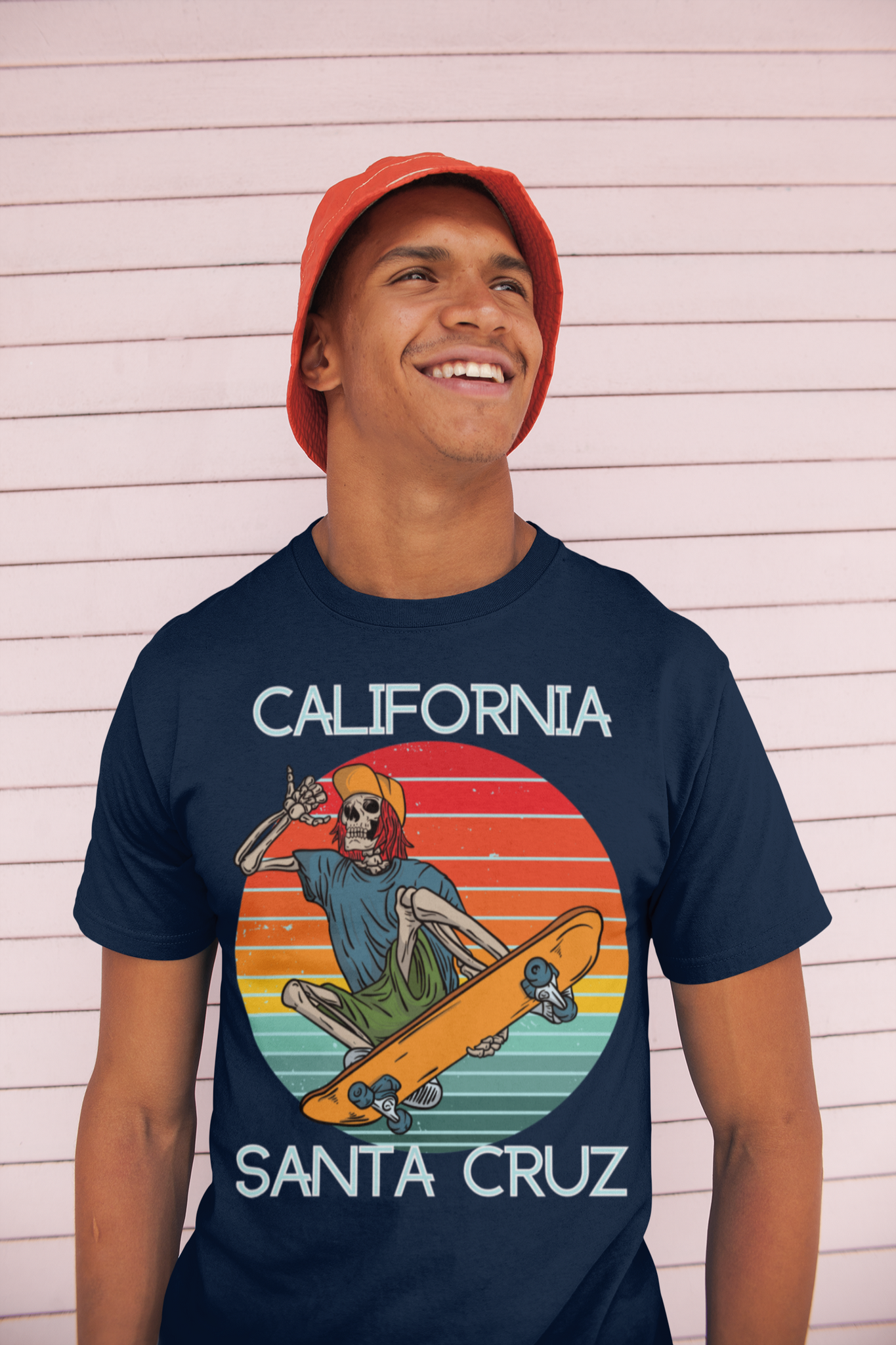 skate santa cruz skeleton snapback heavyweight tee