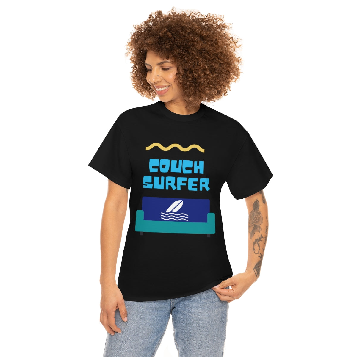 couch surfer heavyweight tee