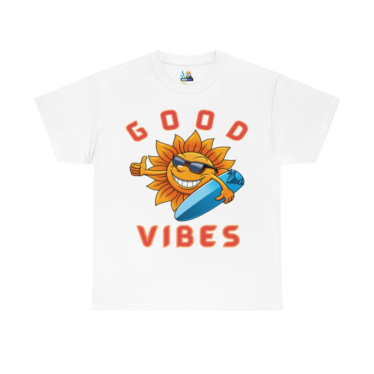 good vibes sunshine surfer heavyweight tee