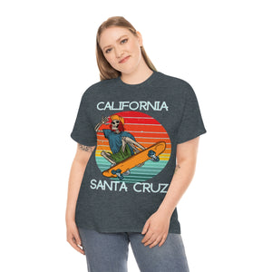 skate santa cruz skeleton snapback heavyweight tee