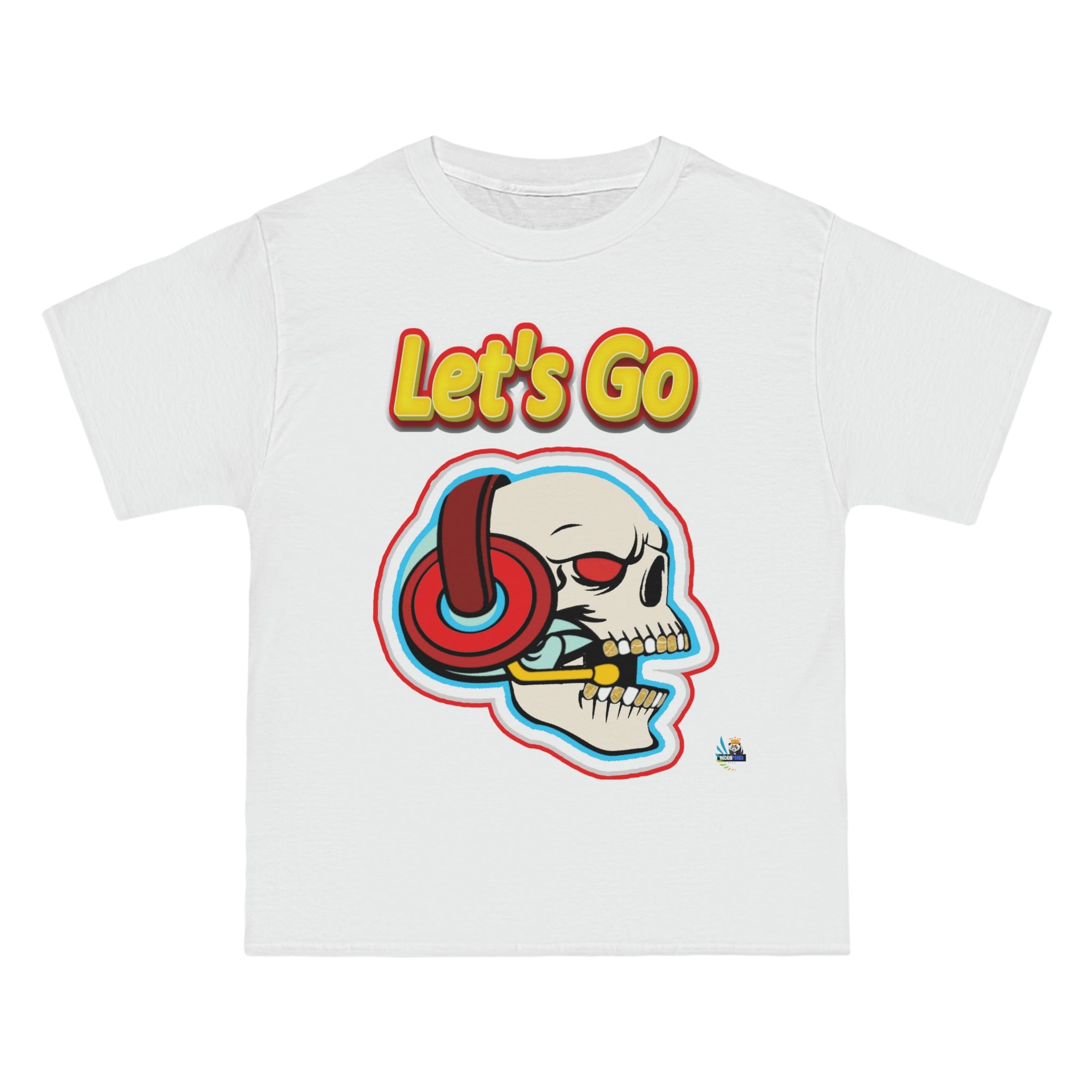 Let's Go Skull Gamer Skull Heavyweight Unisex Gaming Tee