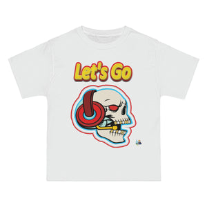 Let's Go Skull Gamer Skull Heavyweight Unisex Gaming Tee