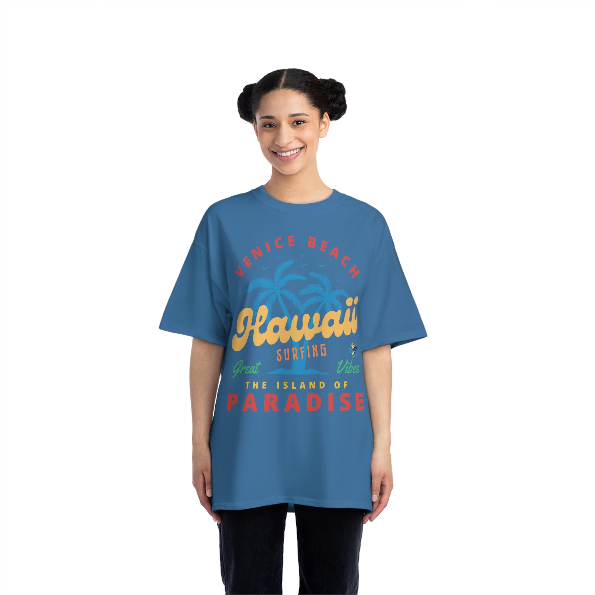 Waikiki Hawaii Surfing Heavyweight Tee