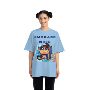 Embrace the Wave Monkey Surfer Heavyweight Tee