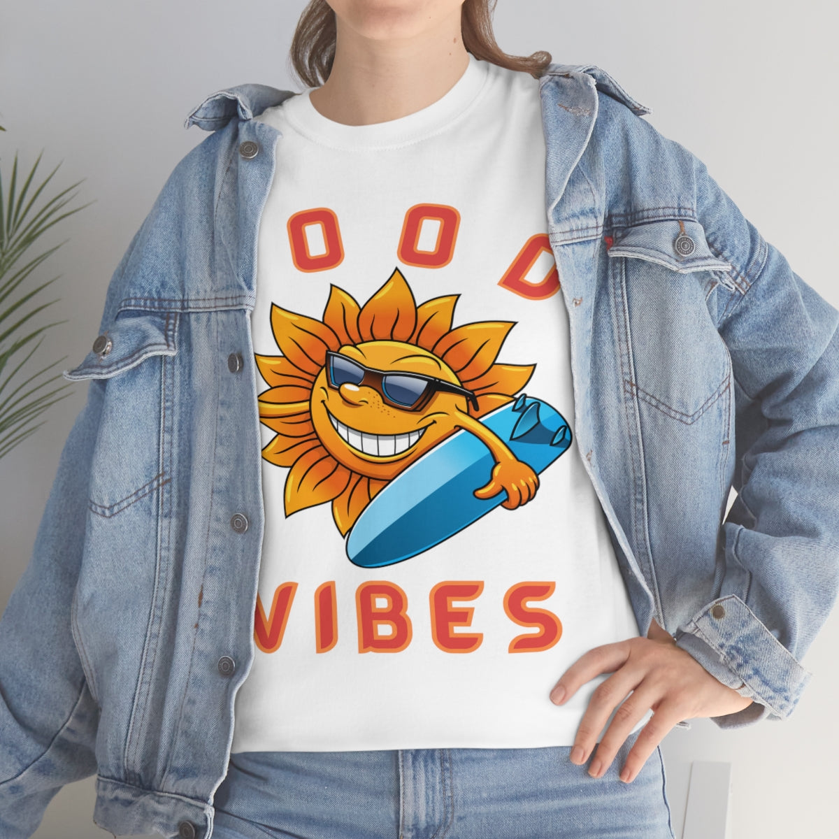 good vibes sunshine surfer heavyweight tee