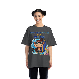 Embrace the Wave Monkey Surfer Heavyweight Tee