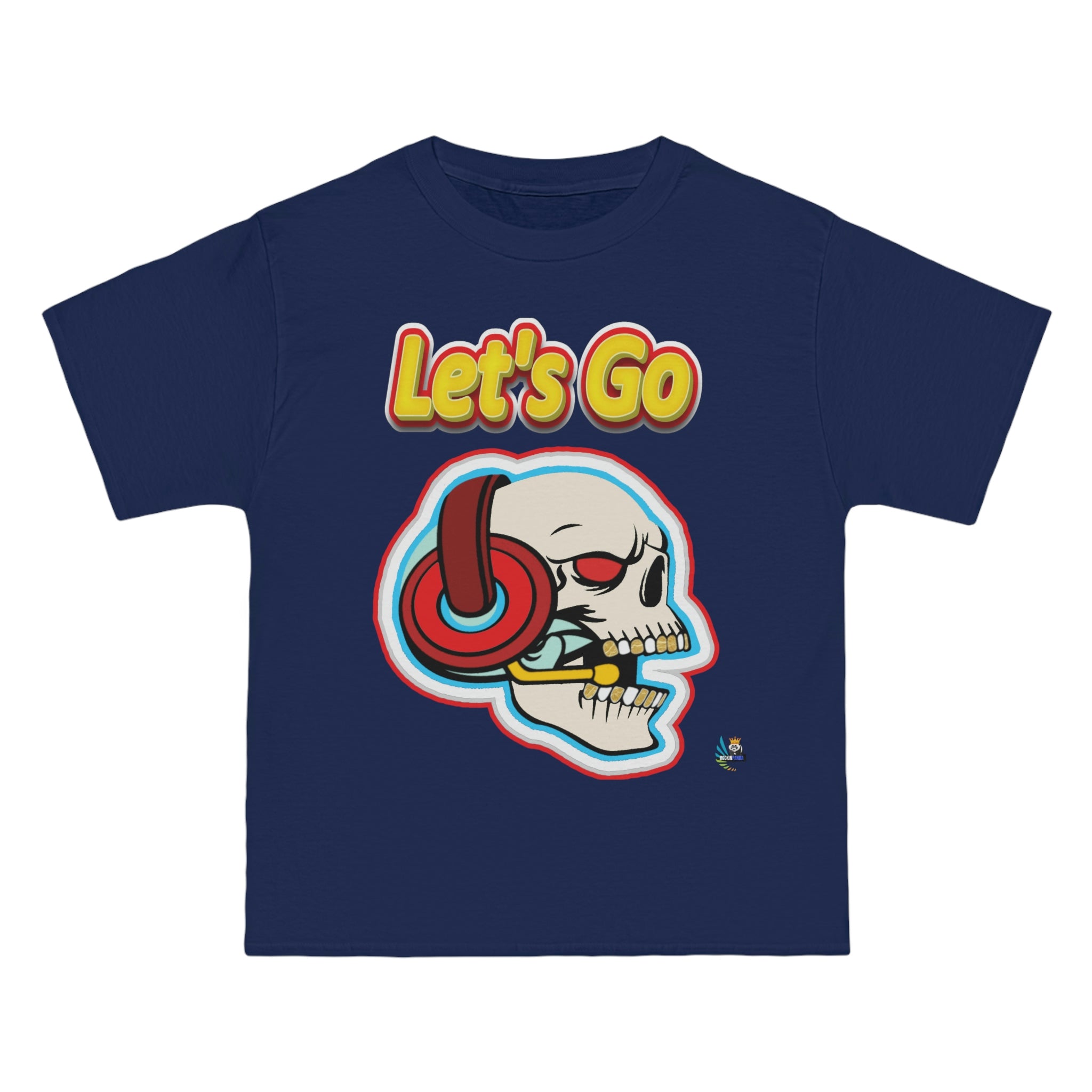 Let's Go Skull Gamer Skull Heavyweight Unisex Gaming Tee