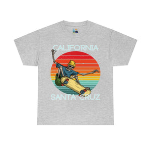 skate santa cruz skeleton beanie heavyweight tee