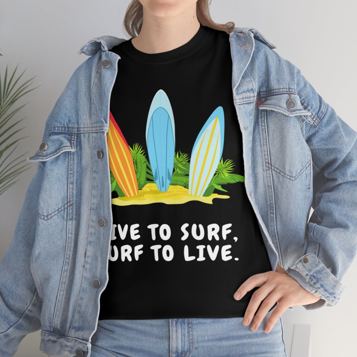 living the dream dinosaur surfer heavyweight tee