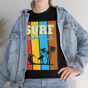 surf capitola rainbow stripe heavyweight tee