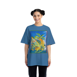 Surfing Interpretive Art Design Skyline Edition Heavyweight Tee