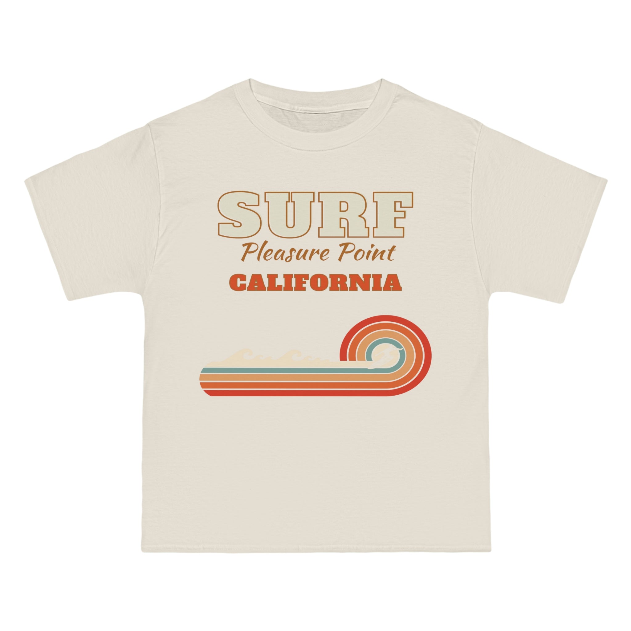 Surf Pleasure Point Vintage Rainbow Stripe Heavyweight Tee