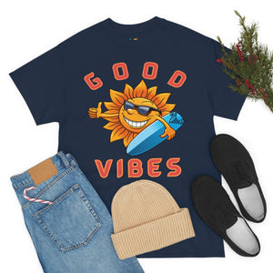 good vibes sunshine surfer heavyweight tee