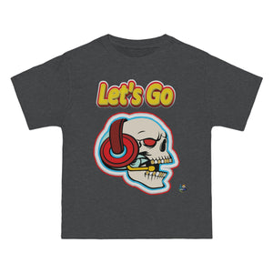 Let's Go Skull Gamer Skull Heavyweight Unisex Gaming Tee