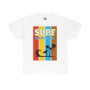 surf capitola rainbow stripe heavyweight tee