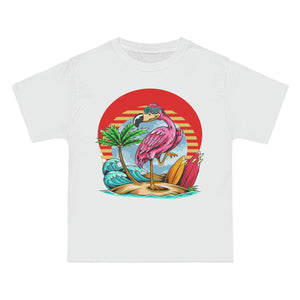 La Vida Flamingo Surfing Heavyweight Tee