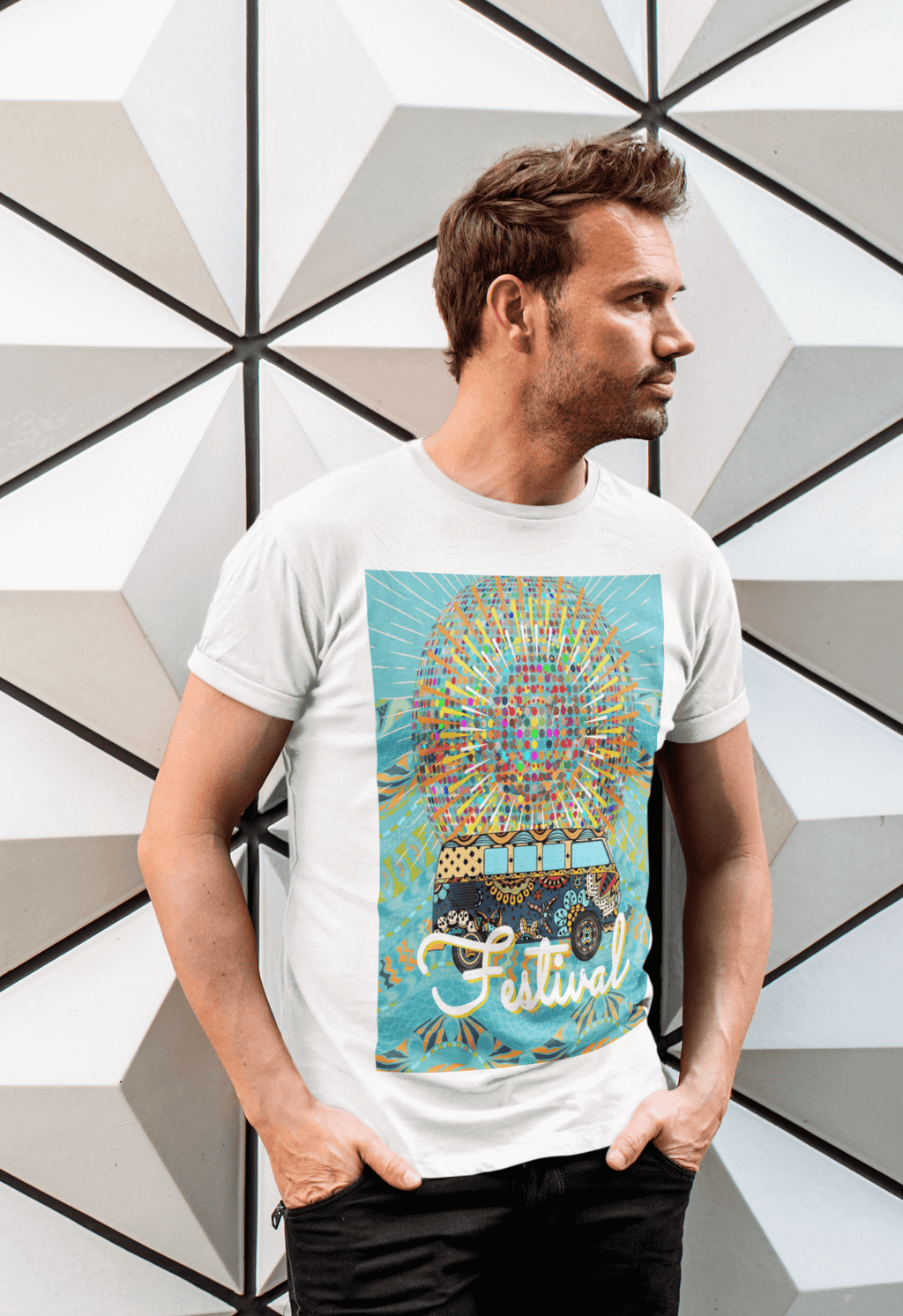 festival wanderlust - white edition heavyweight tee