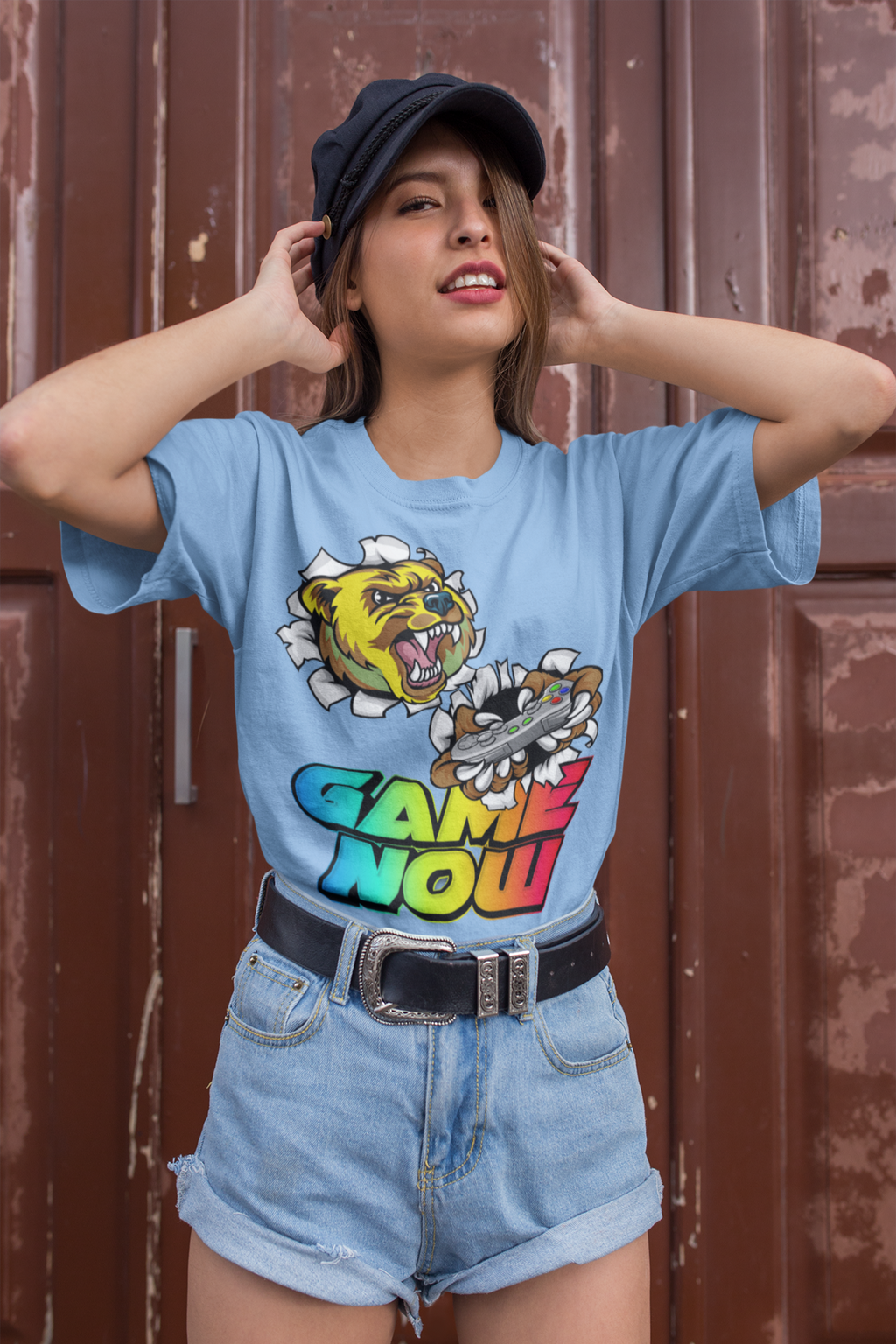 Game on NOW Bear-y Edition Heavyweight Unisex Gaming Tee