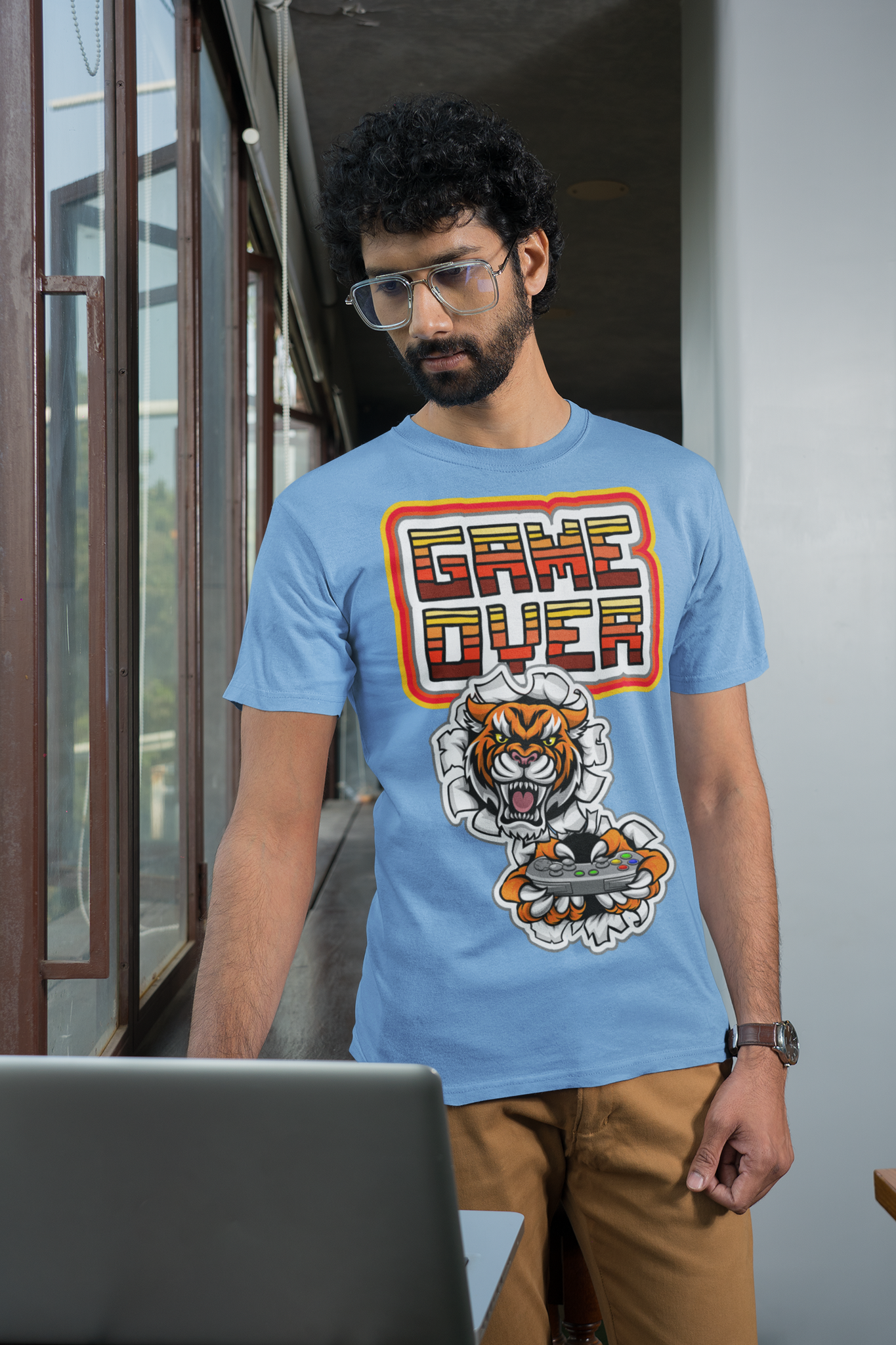 Game Over Tiger Edition Heavyweight Unisex Gaming Tee