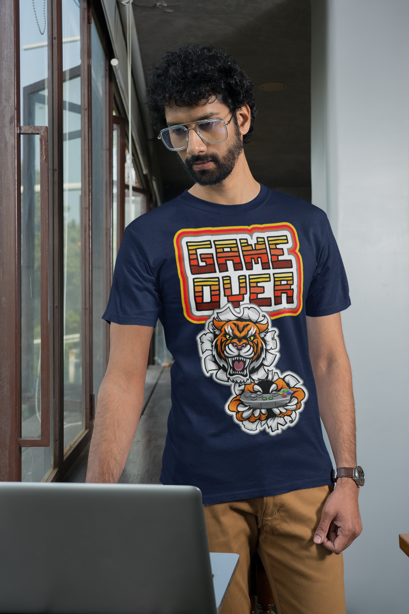 Game Over Tiger Edition Heavyweight Unisex Gaming Tee