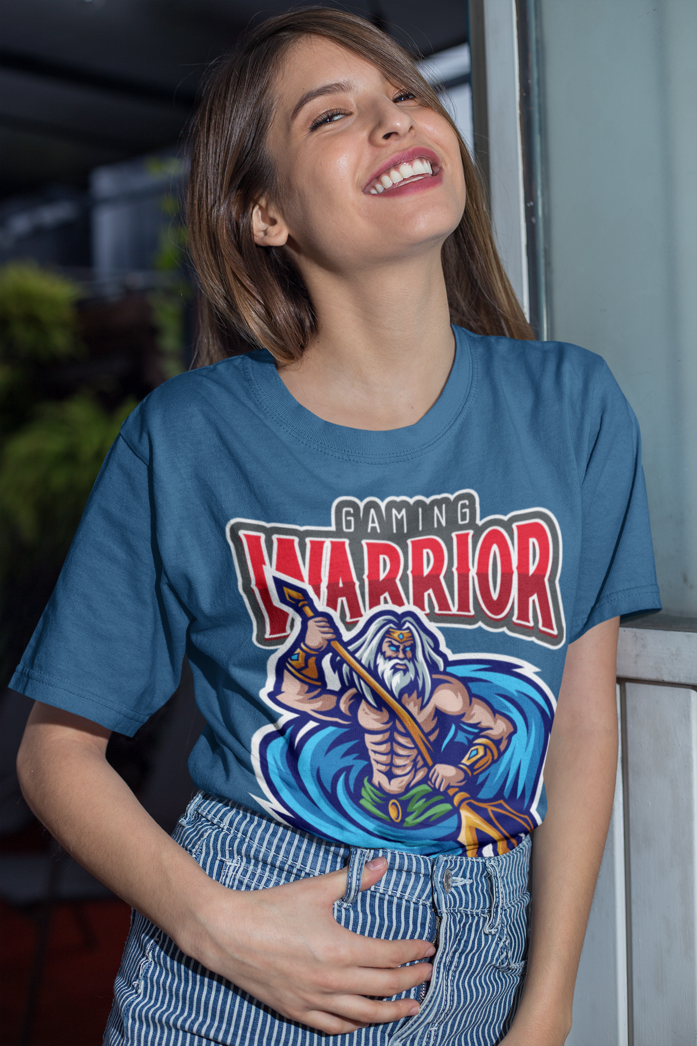 Gaming Warrior God of the Sea Heavyweight Unisex Gaming Tee