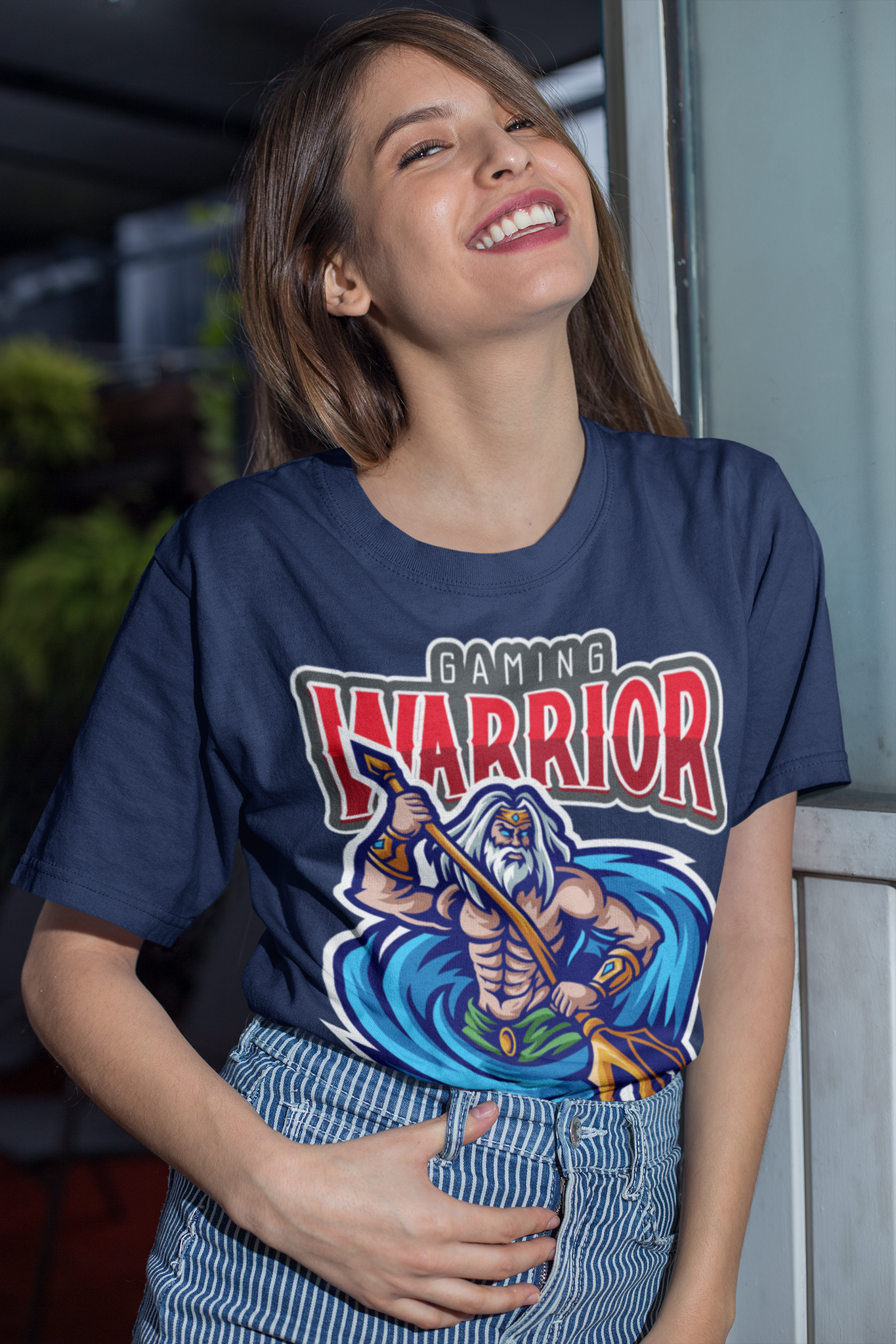 Gaming Warrior God of the Sea Heavyweight Unisex Gaming Tee