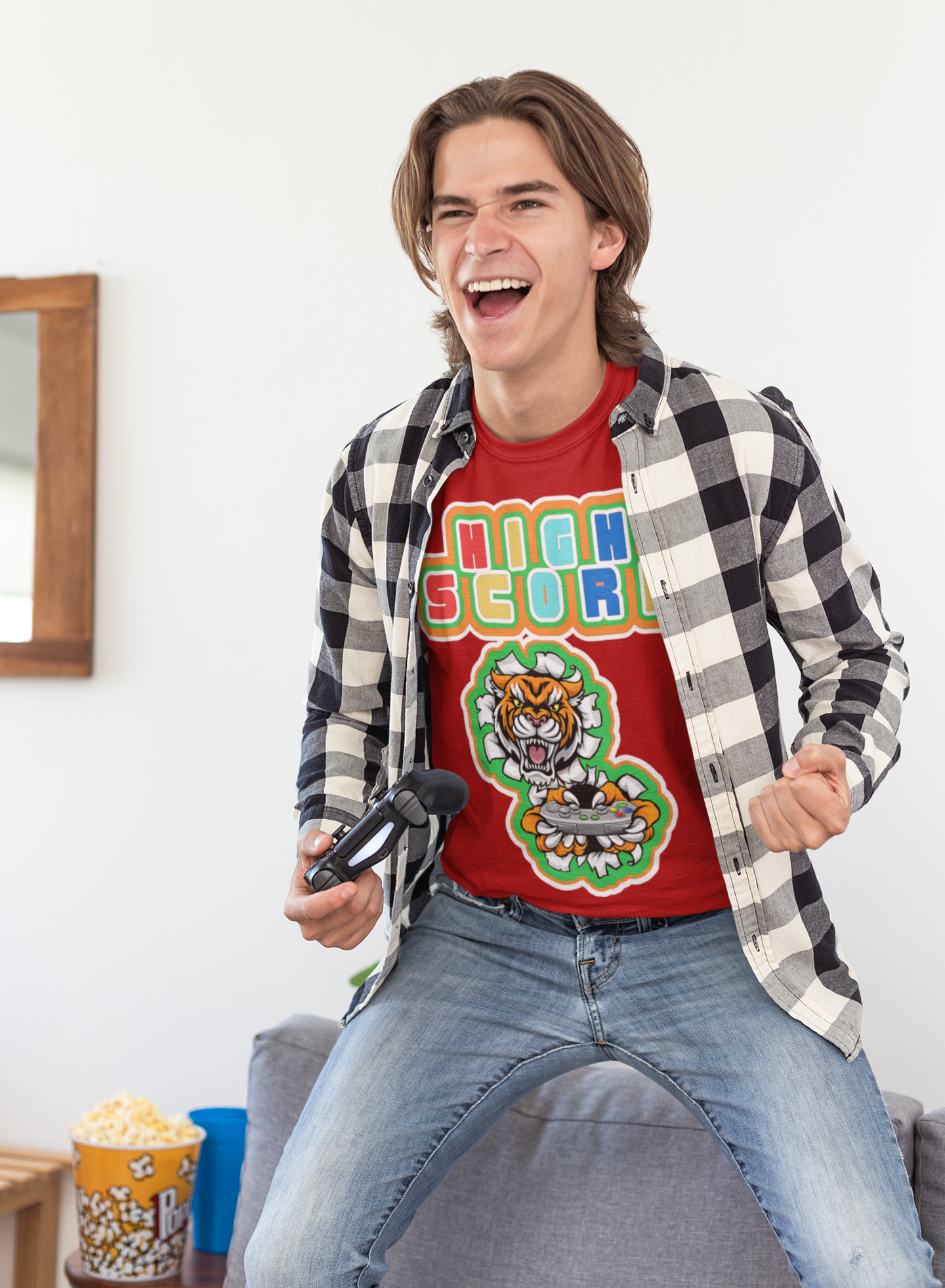 High Score Tiger Edition Heavyweight Unisex Gaming Tee