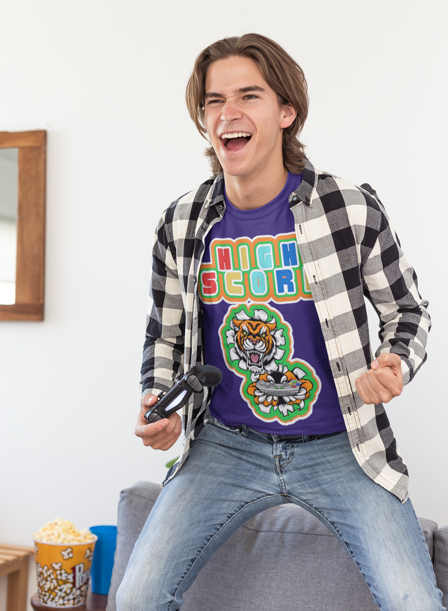High Score Tiger Edition Heavyweight Unisex Gaming Tee