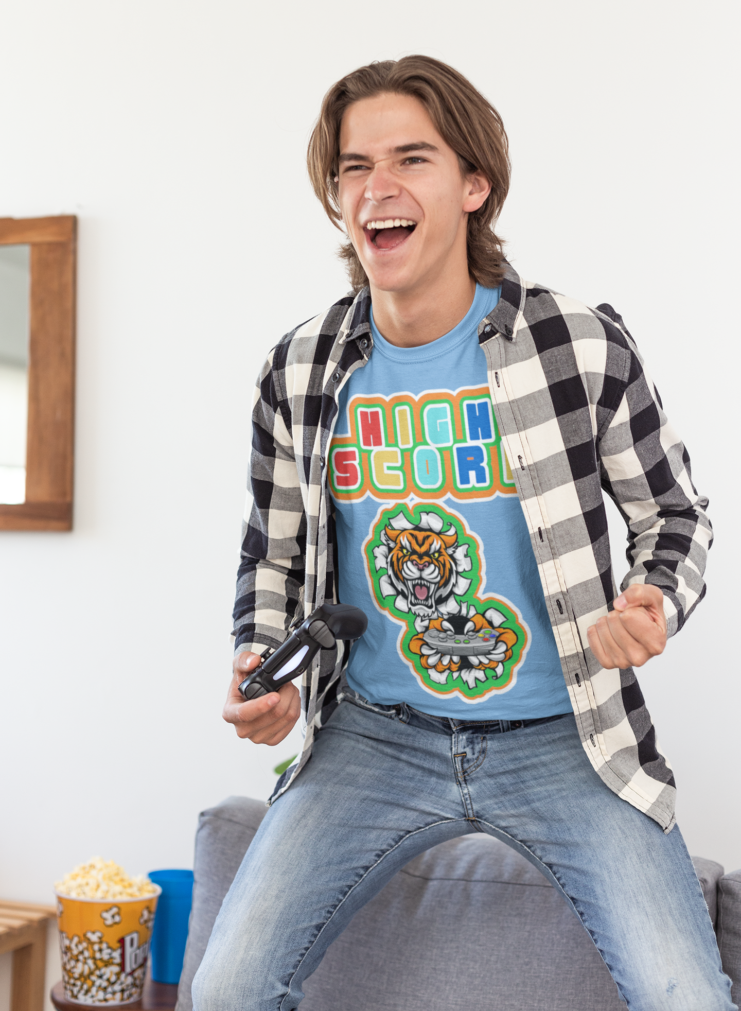 High Score Tiger Edition Heavyweight Unisex Gaming Tee