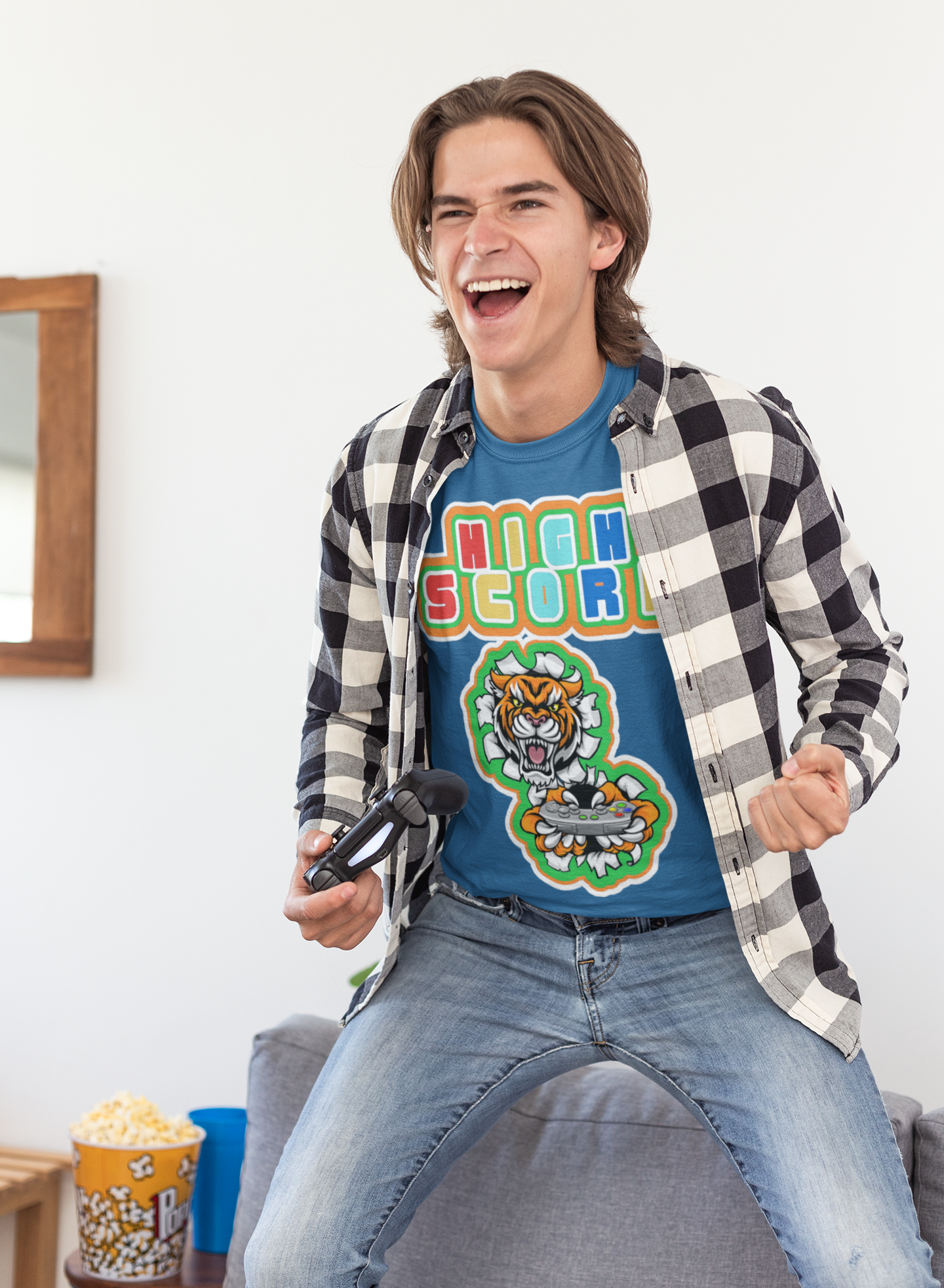 High Score Tiger Edition Heavyweight Unisex Gaming Tee